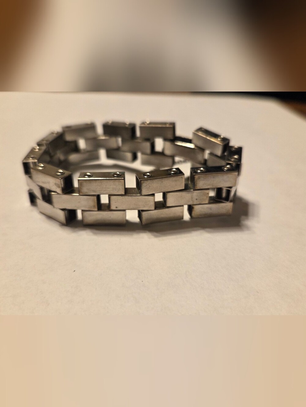 Vintage Silver Tone Link Bracelet